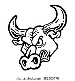 Angry Bull vector icon