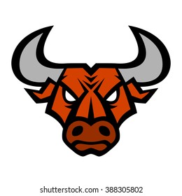 Angry Bull vector icon
