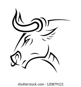 Angry bull - vector illustration