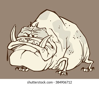 angry bulldog