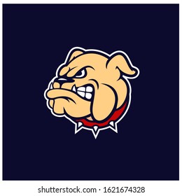 Angry Bulldog Character Logo Vector