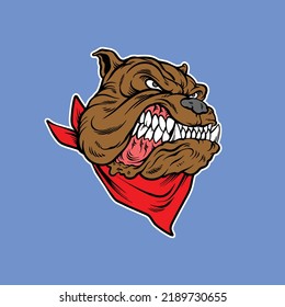 angry bulldog for commercial use