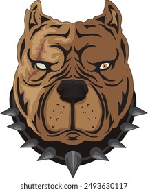 Angry bulldog face dog mascot logo