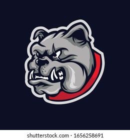 Angry Bulldog head mascot vector