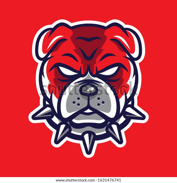 Angry Bulldog Head Open Mouth Angry Stock Vector (Royalty Free ...