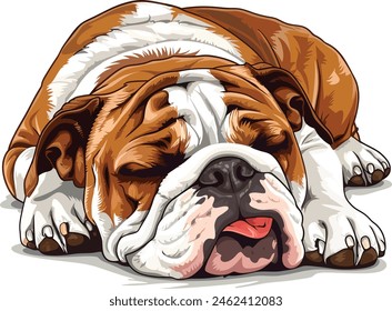 Angry bulldog mascot cartoon character vector illustration