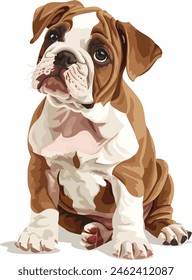 Angry bulldog mascot cartoon character vector illustration