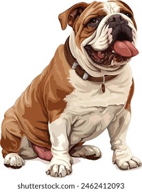 Angry bulldog mascot cartoon character vector illustration