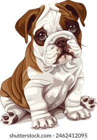 Angry bulldog mascot cartoon character vector illustration