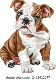 Angry bulldog mascot cartoon character vector illustration