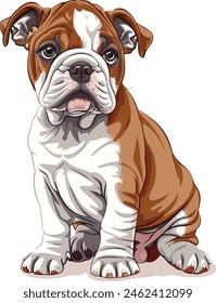 Angry bulldog mascot cartoon character vector illustration