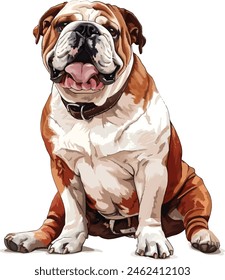 Angry bulldog mascot cartoon character vector illustration