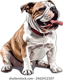 Angry bulldog mascot cartoon character vector illustration