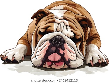 Angry bulldog mascot cartoon character vector illustration