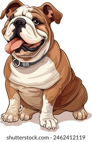 Angry bulldog mascot cartoon character vector illustration