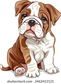 Angry bulldog mascot cartoon character vector illustration