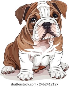 Angry bulldog mascot cartoon character vector illustration