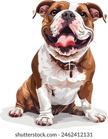 Angry bulldog mascot cartoon character vector illustration