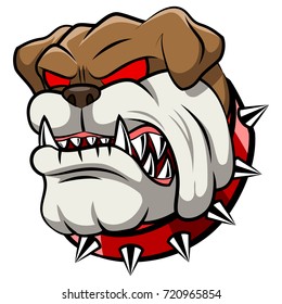 Mean Looking Illustration Classic British Bulldog Stock Vector (royalty 