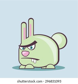 Angry Bunny Vector Icon