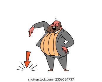 Angry business man vector clip art.  
