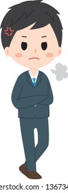 an angry businessma