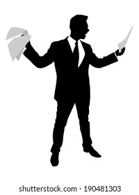 angry  Businessman, vector
