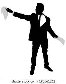 Angry businessman, vector 