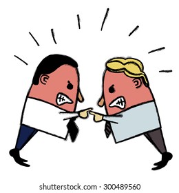 Angry businessmen