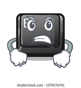 Angry button E in the mascot shape