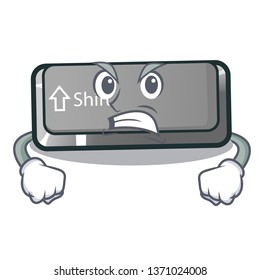 Angry button shift in the cartoon shape