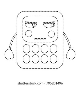 angry calculator school supplies  kawaii icon image 