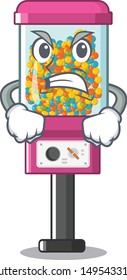 Angry candy vending machine with the character