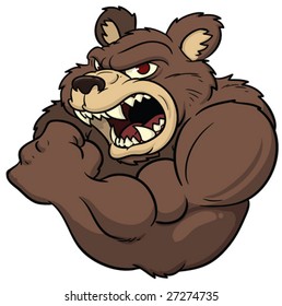 Angry Cartoon Bear.