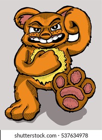 Angry Cartoon Bear