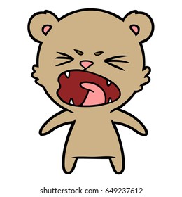 angry cartoon bear