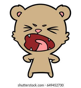angry cartoon bear