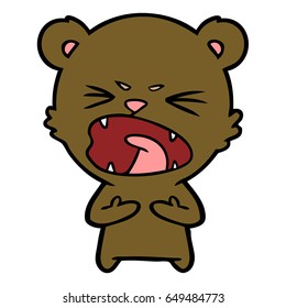 oso de caricatura furioso