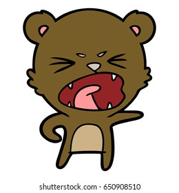 angry cartoon bear