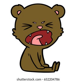 angry cartoon bear