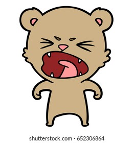 angry cartoon bear