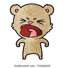 oso de caricatura furioso