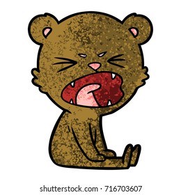 angry cartoon bear