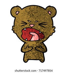 angry cartoon bear