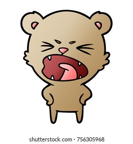 oso de caricatura furioso
