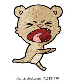 angry cartoon bear shouting