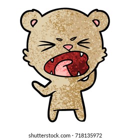 angry cartoon bear shouting