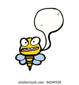 angry cartoon bee with speech bubble