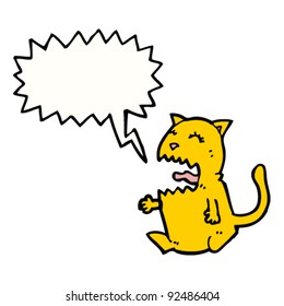 angry cartoon cat