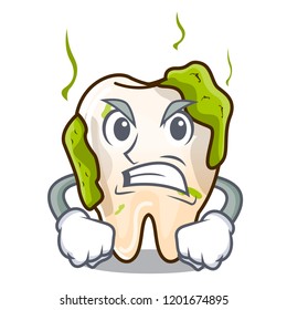 Angry Cartoon Decayed Tooth Before Restorative Stock Vector (royalty 